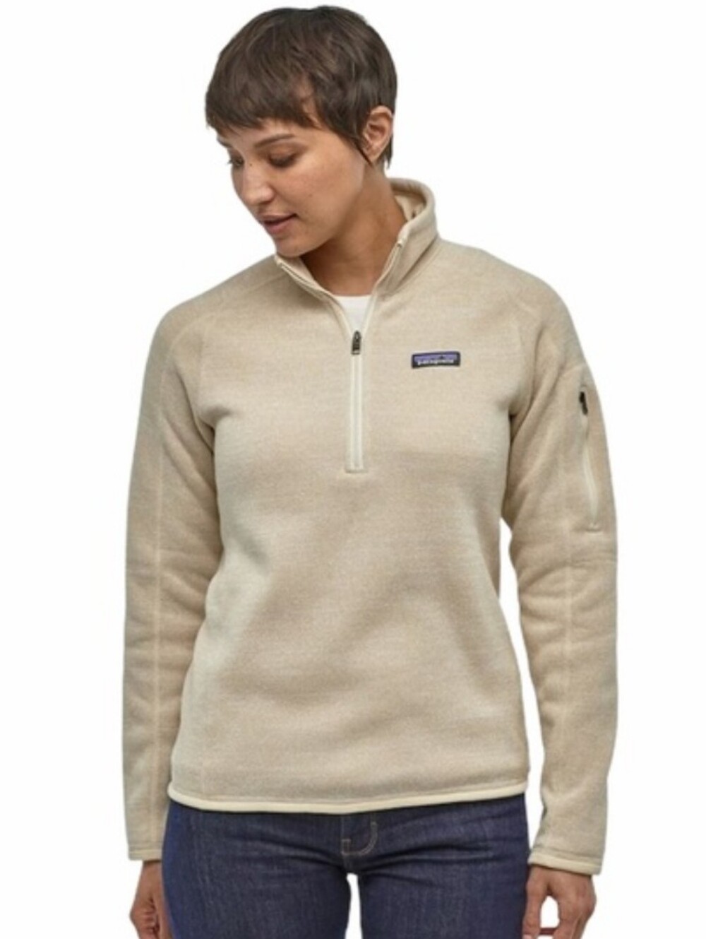 Patagonia Better Sweater Quarter Zip Pullover Cream Large